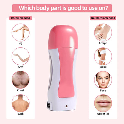 3-in-1 Wax Heater Machine for Hair Removal | Wax Warmer + Cartridge + Strips