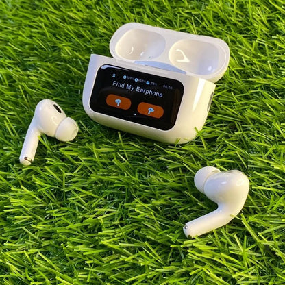 A9 Pro ANC AirPods with Display Screen | Bluetooth 5.4 Wireless Earbuds