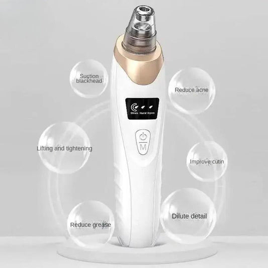 Electric Blackhead Suction Remover | Portable Pore Cleaner with 3 Suction Levels & 5 Probes