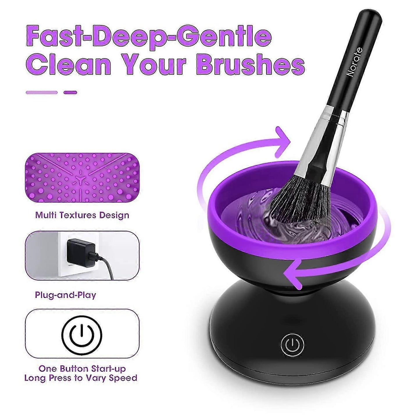 Electric Makeup Brush Cleaner Machine | USB Rechargeable Automatic Cleaner