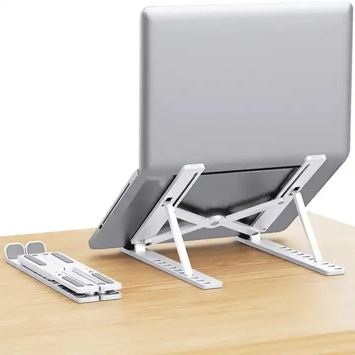 Plastic Foldable & Portable Laptop Stand | Adjustable Ergonomic Design for Comfort & Cooling