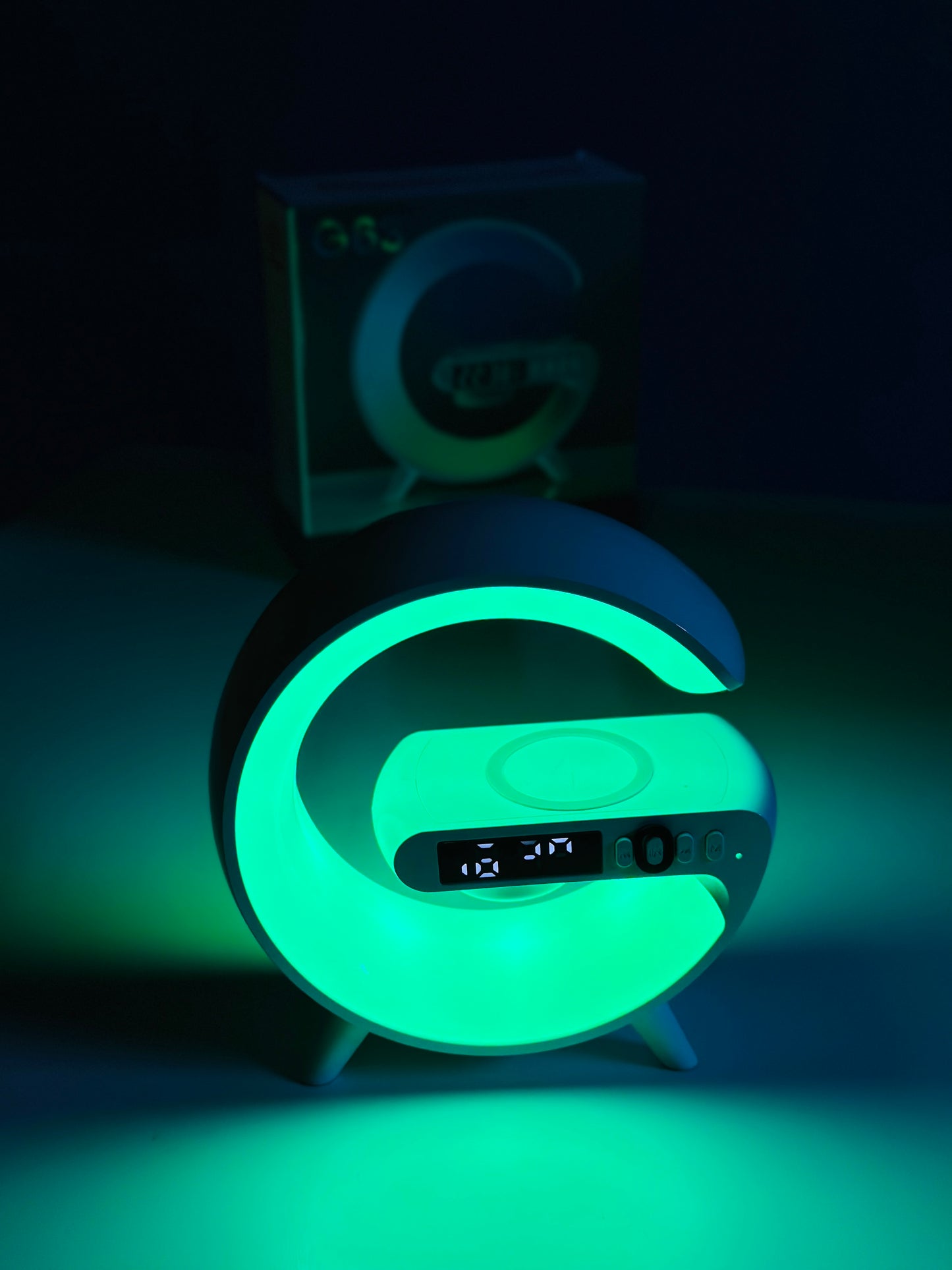 G63 Bluetooth Speaker with Atmosphere Light & Wireless Charger