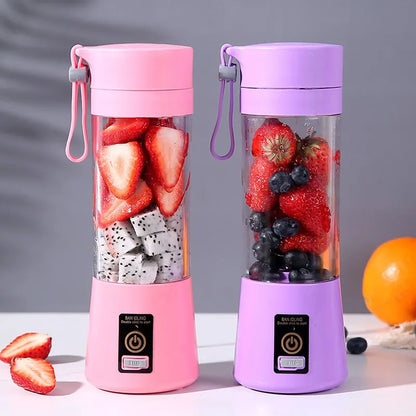 Portable 6-Blade USB Rechargeable Juicer/Blender | Travel-Friendly, Powerful & Easy to Clean