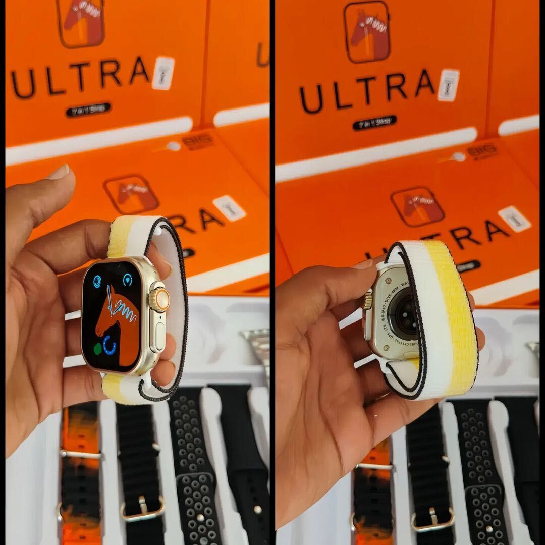 Ultra 7-in-1 Smartwatch with 7 Interchangeable Straps | Bluetooth Calling & Fitness Tracking